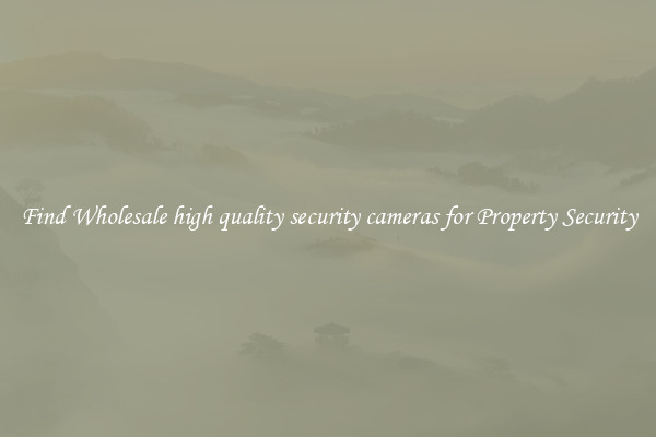 Find Wholesale high quality security cameras for Property Security