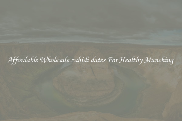 Affordable Wholesale zahidi dates For Healthy Munching 
