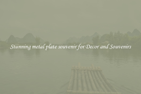 Stunning metal plate souvenir for Decor and Souvenirs