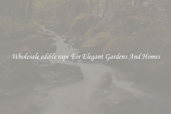Wholesale edible rape For Elegant Gardens And Homes
