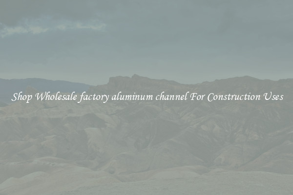 Shop Wholesale factory aluminum channel For Construction Uses