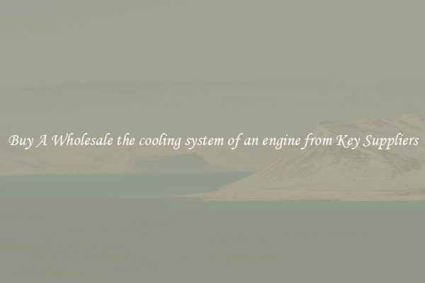 Buy A Wholesale the cooling system of an engine from Key Suppliers