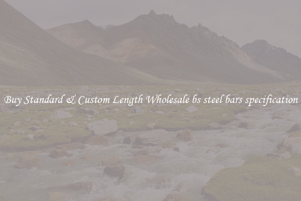 Buy Standard & Custom Length Wholesale bs steel bars specification