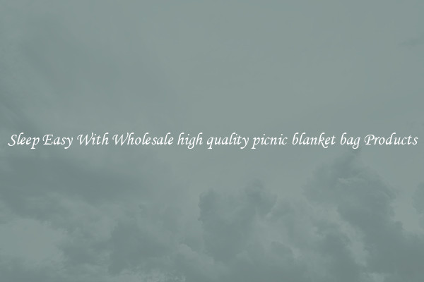 Sleep Easy With Wholesale high quality picnic blanket bag Products