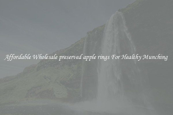 Affordable Wholesale preserved apple rings For Healthy Munching 