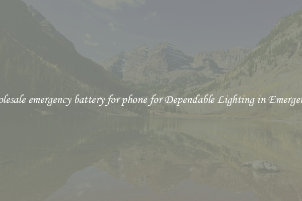 Wholesale emergency battery for phone for Dependable Lighting in Emergencies