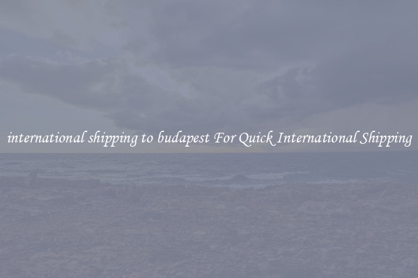 international shipping to budapest For Quick International Shipping