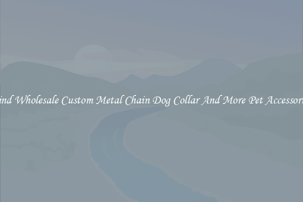 Find Wholesale Custom Metal Chain Dog Collar And More Pet Accessories