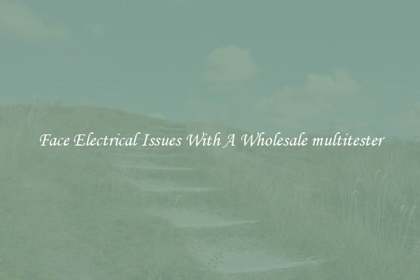 Face Electrical Issues With A Wholesale multitester