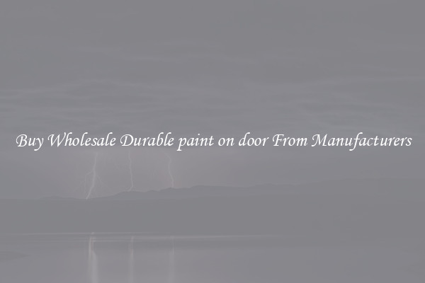 Buy Wholesale Durable paint on door From Manufacturers