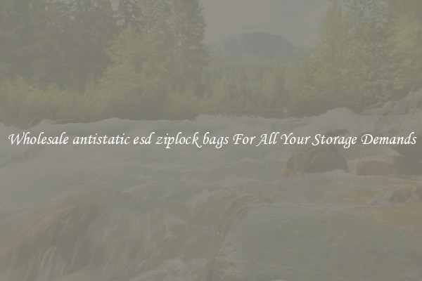 Wholesale antistatic esd ziplock bags For All Your Storage Demands
