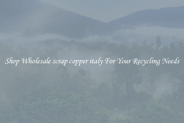 Shop Wholesale scrap copper italy For Your Recycling Needs